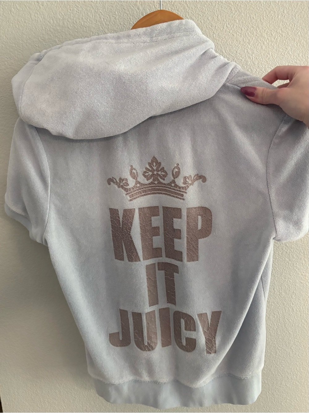 Juicy Couture Pale Blue Zip-Up Hoodie